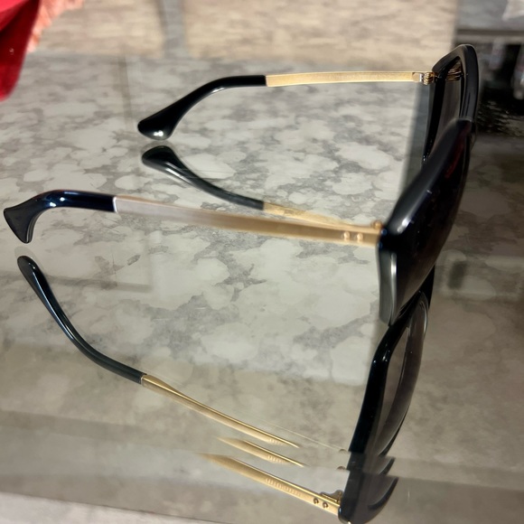 MIU MIU Pentagon SMU 11N 57014 1AB0A7 Black Gold / Grey Gradient Sunglasses Wmns - Picture 16 of 16